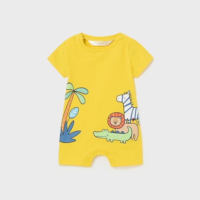 Mayoral Yazlık Erkek Bebek Kısa Tulum 3'lü Set Sarı