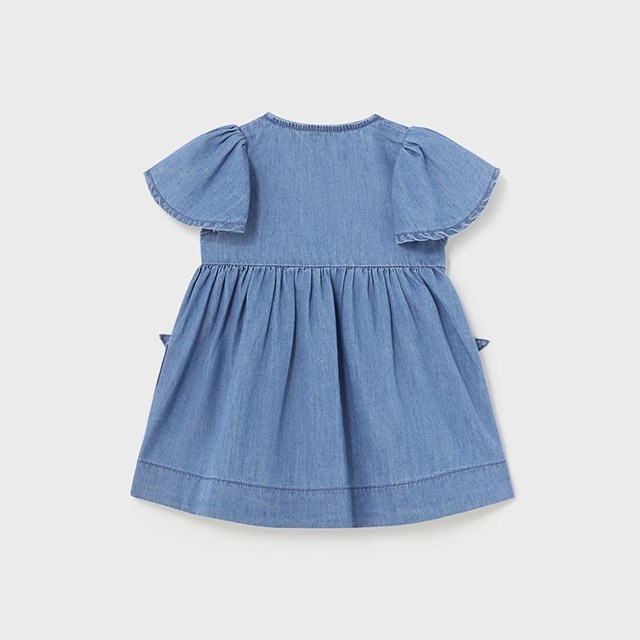 Mayoral Yazlık Kız Bebek Denim Elbise Mavi