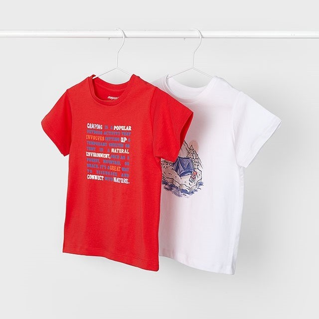 Mayoral Yazlık Erkek Kısa Kol T-shirt 2'li Set Kırmızı