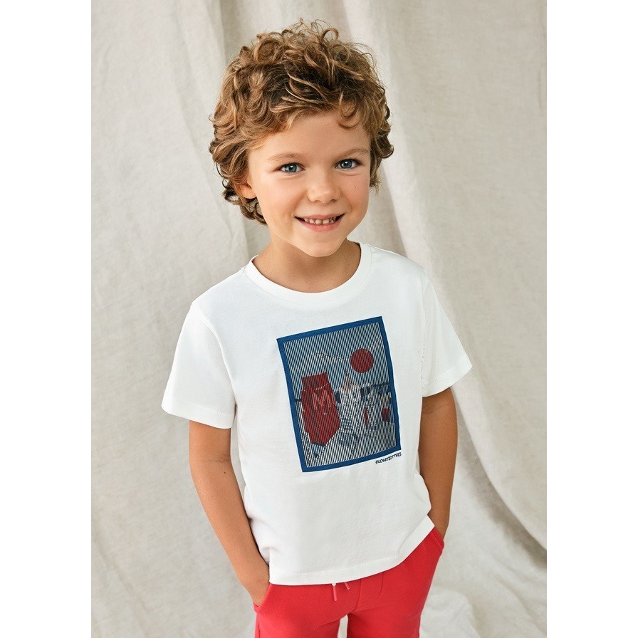 Mayoral Yazlık Erkek Kısa Kol T-shirt Beyaz