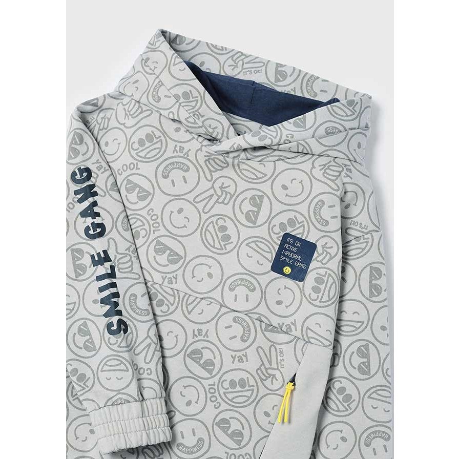 Mayoral Yazlık Erkek Kapşonlu Uzun Kol S-shirt Gri