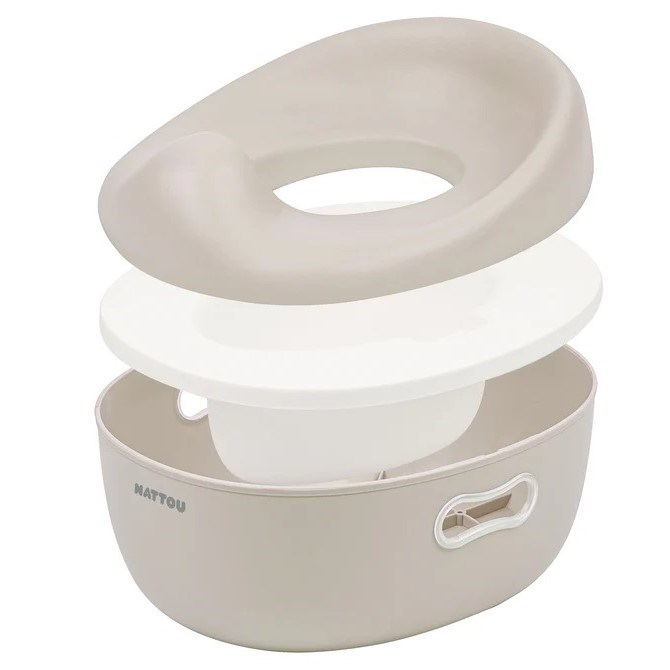 Nattou Potty Care 3 in 1 Lazımlık Oturak Ve Tuvalet Adaptörü Krem