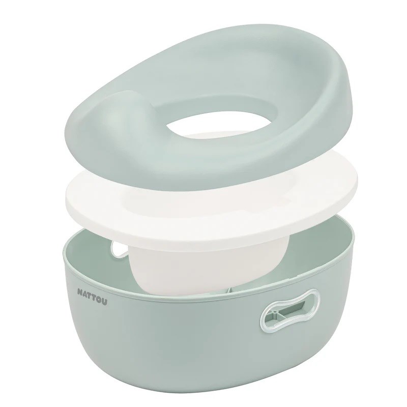 Nattou Potty Care 3 in 1 Lazımlık Oturak Ve Tuvalet Adaptörü Yeşil