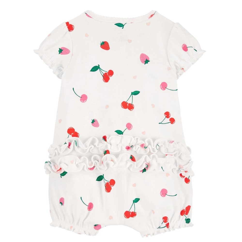 Carter's Kız Bebek Kısa Tulum Beyaz