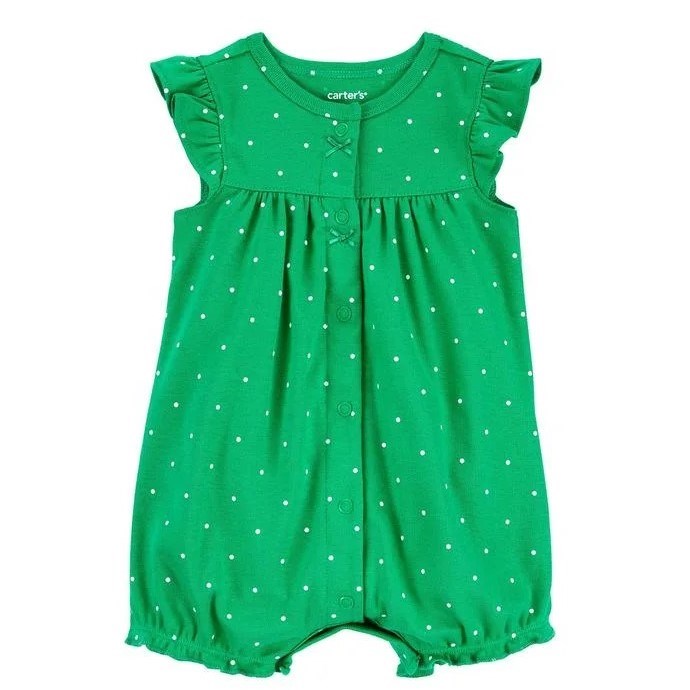 Carter's Kız Bebek Kısa Tulum Yeşil