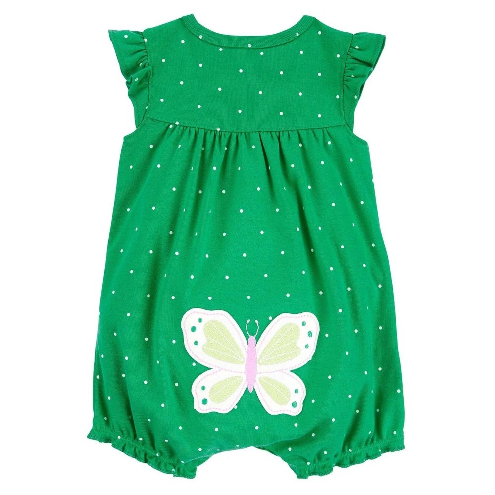 Carter's Kız Bebek Kısa Tulum Yeşil