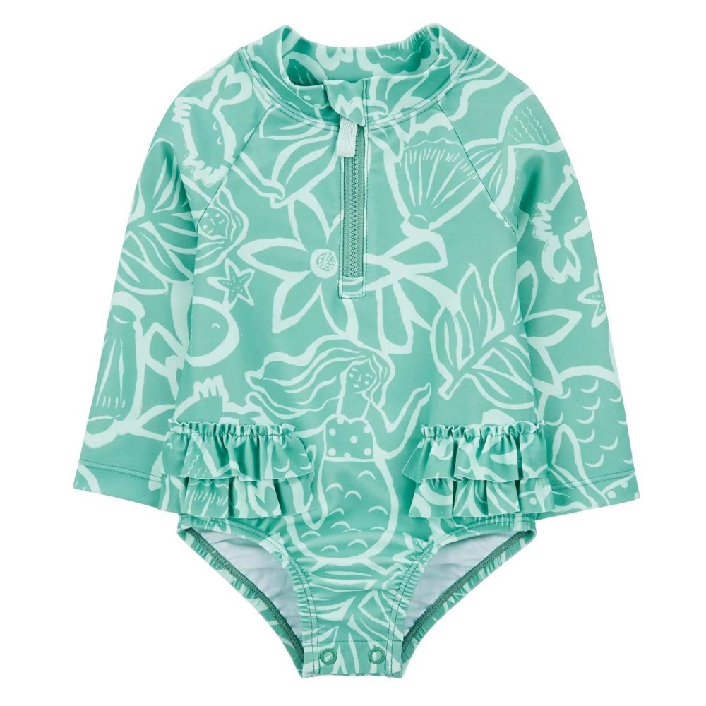 Carter's Kız Bebek Güneş Koruyucu Mayo Yeşil