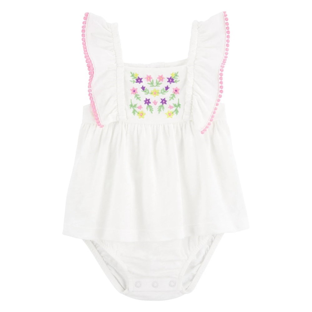 Carter’s Kız Bebek Beyaz Body’li Elbise Beyaz