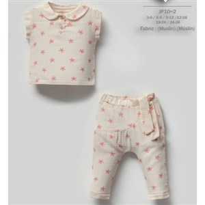 Joys Polo Yazlık Kız Bebek Müslin İkili Takım