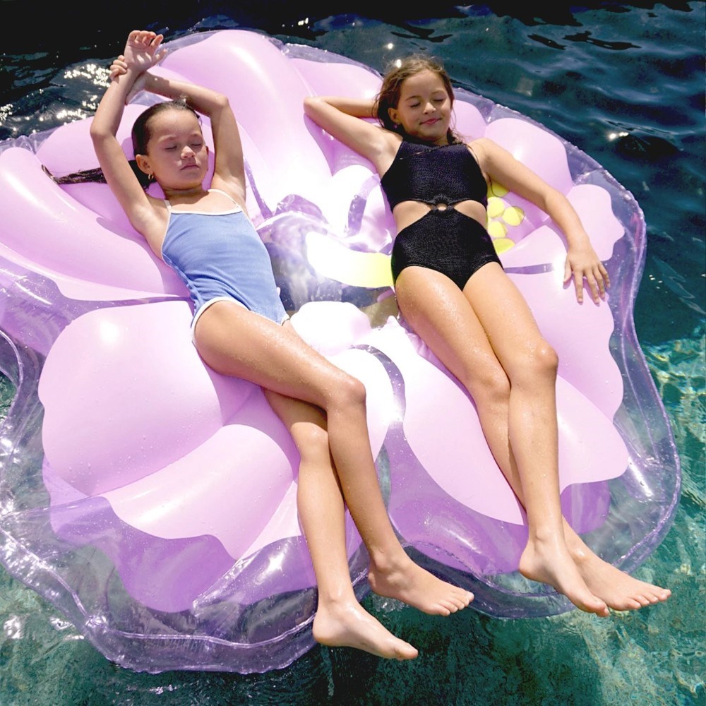 Sunnylife Şişme Deniz Yatağı - Hibiscus Pastel Leylak 