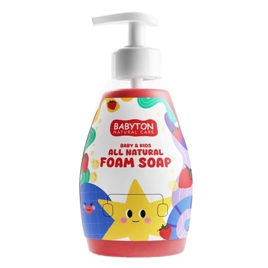 Babyton Bebek ve Çocuklar İçin Doğal Köpük Sabun Çilekli - 350 ml 