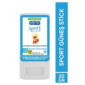 Babyton Bebek ve Çocuklar İçin Suya Dayanıklı Güneş Koruyucu Stick 20 gr 50 SPF