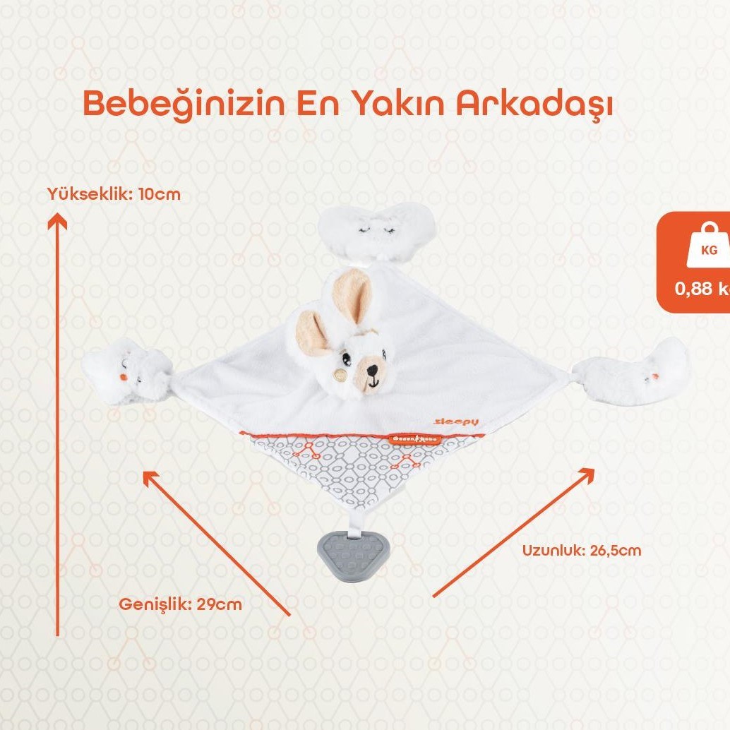 Gezenbebe Sleepy Uyku Arkadaşı Bunny Orjinal