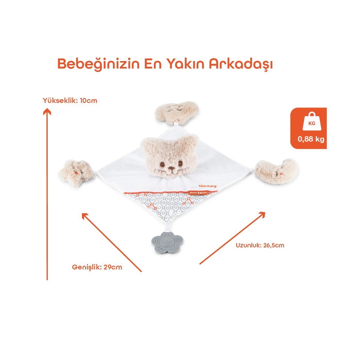Gezenbebe Sleepy Uyku Arkadaşı Kitty Orjinal