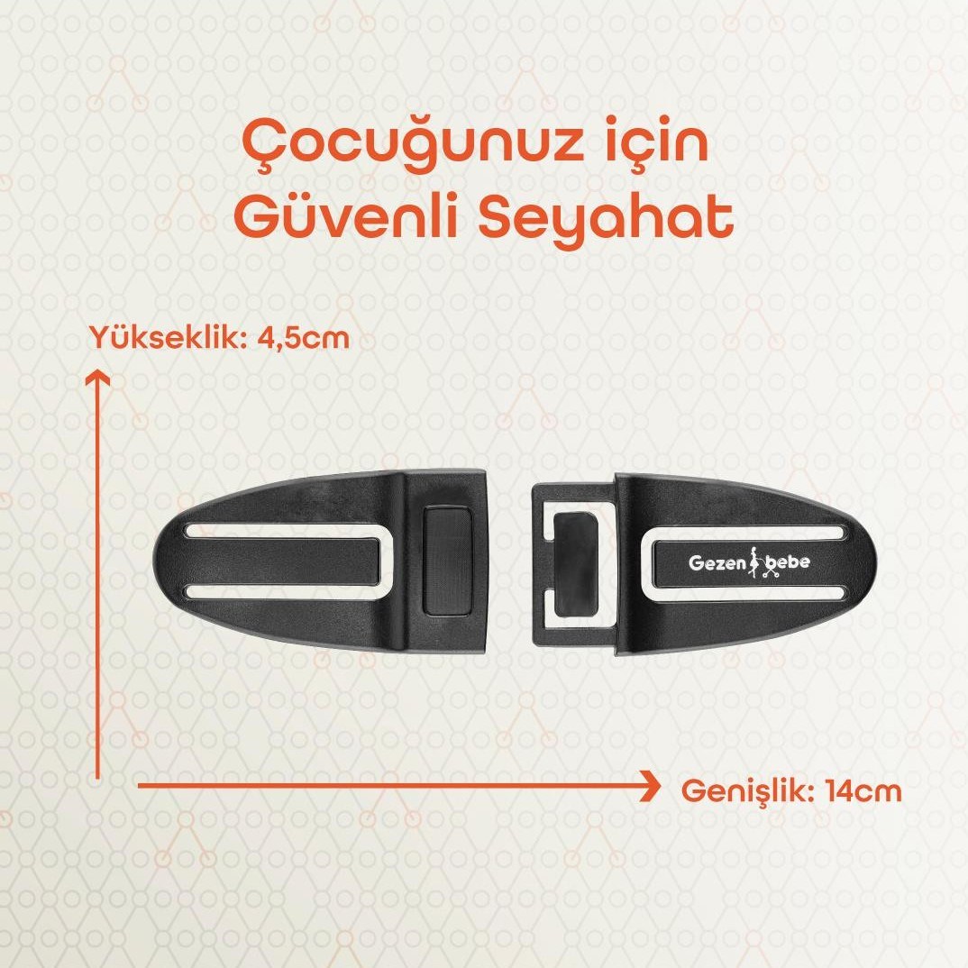 Gezenbebe Bebek Emniyet Kemer Klipsi Black Orjinal
