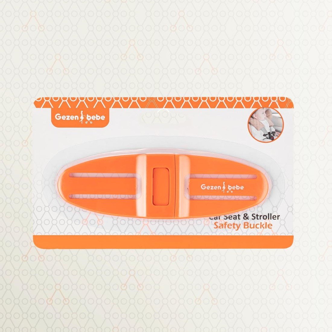 Gezenbebe Bebek Emniyet Kemer Klipsi Orange Orjinal