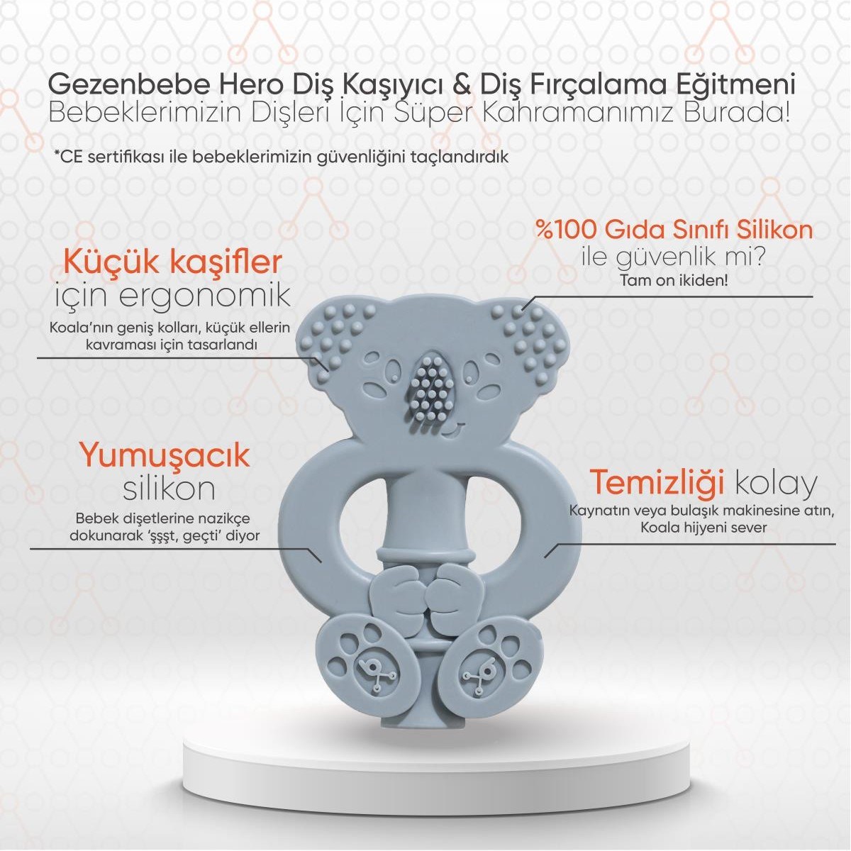Gezenbebe Hero Diş Kaşıyıcı & Diş Fırçası Eğitmeni Mist 