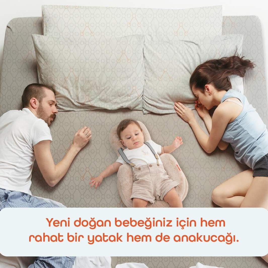 Gezenbebe Homy Taşınabilir Yenidoğan Yatağı Charcoal Orjinal