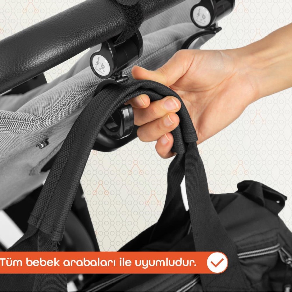 Gezenbebe 360 Derece Dönebilen Bebek Arabası Kancası 