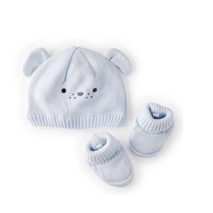 Carter's Erkek Bebek Örme Patik Şapka 2'li Set