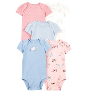 Carter's Layette Kız Bebek Kısa Kollu Body 5'li Set