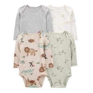 Carter's Layette Erkek Bebek Uzun Kollu Body 4'lü Set