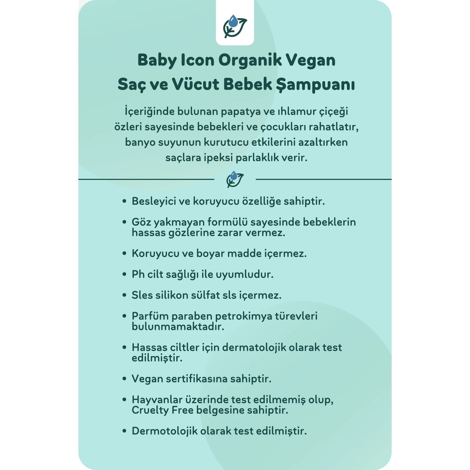 Baby Icon Saç Ve Vücut Bebek Şampuan 500 ml 