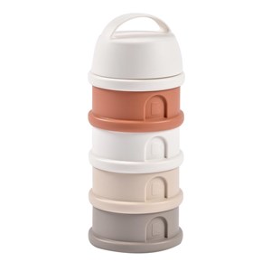 Beaba 4 Katmanlı Süt Tozu Kutusu Ve Atıştırmalık Kabı  (Cotton White/Terracotta)