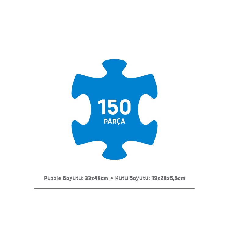 Blue Focus 150 Parça Puzzle Sevimli Korsanlar 