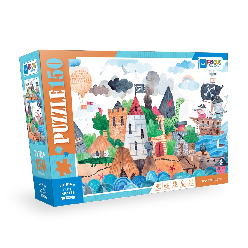 Blue Focus 150 Parça Puzzle Sevimli Korsanlar 