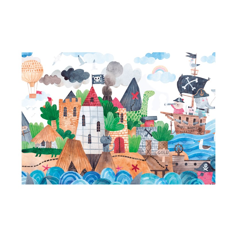 Blue Focus 150 Parça Puzzle Sevimli Korsanlar 
