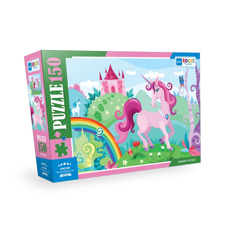 Blue Focus 150 Parça Puzzle Unicorn 