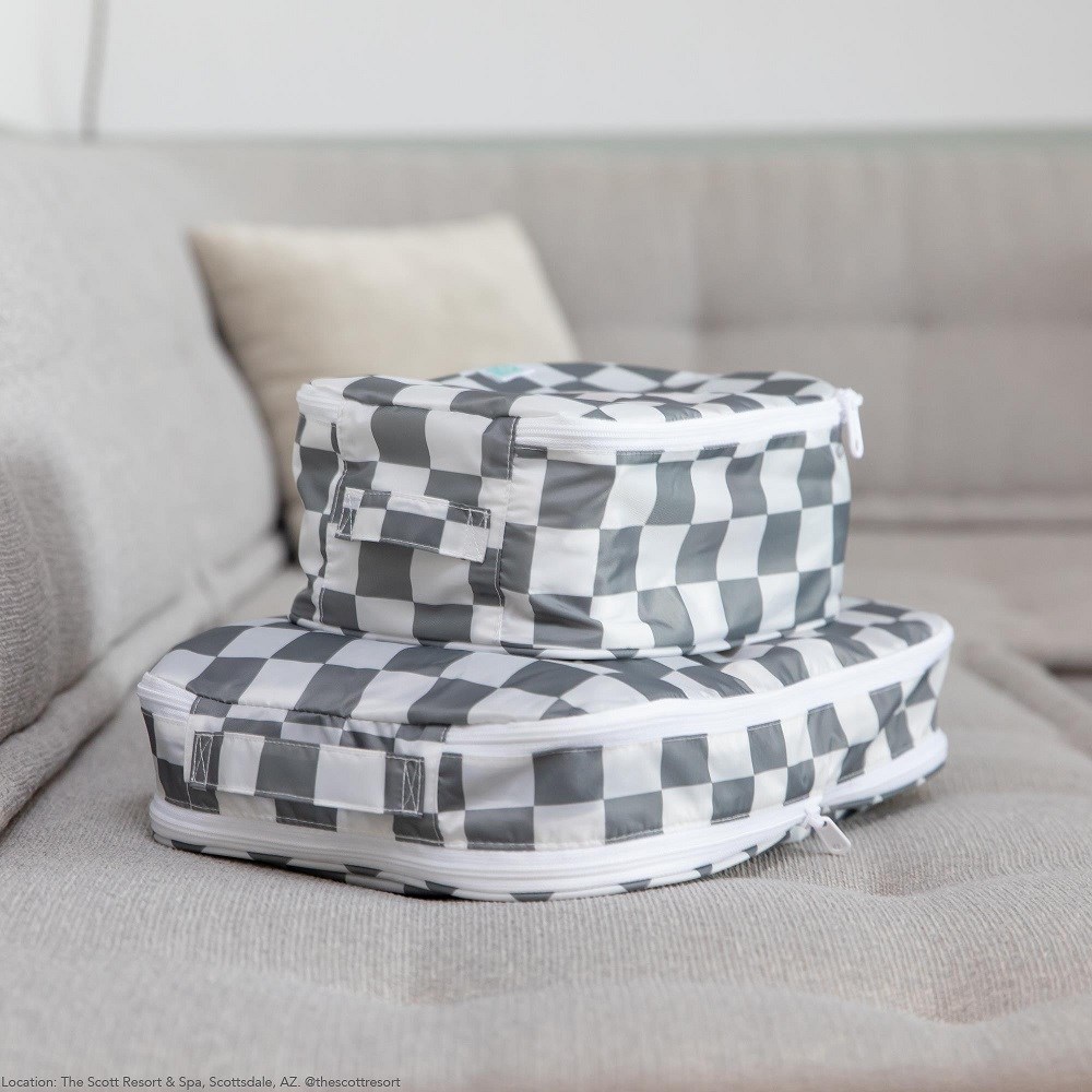 Bumkins Düzenleyici Çanta Seti - Charcoal Check 