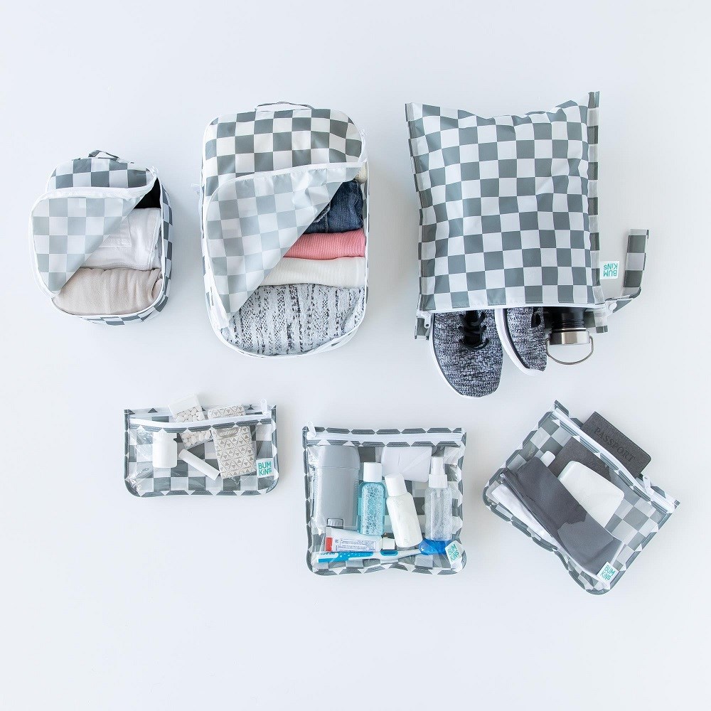 Bumkins Düzenleyici Çanta Seti - Charcoal Check 