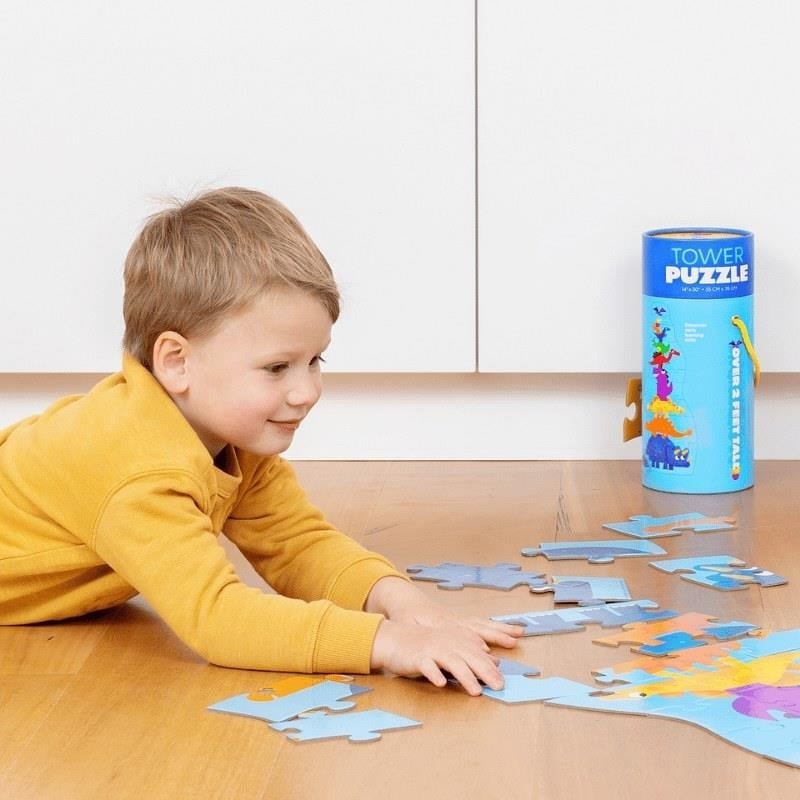 Crocodile Creek Dev Kule Puzzle 30 Parça Dinozor 3 Yaş+ 
