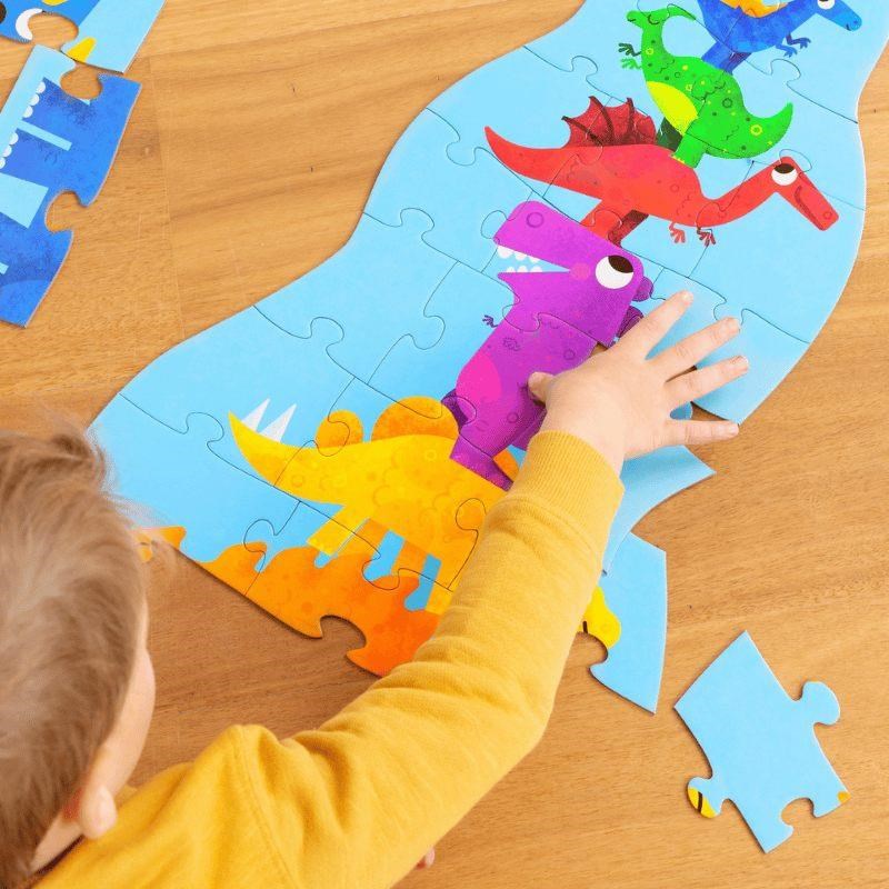 Crocodile Creek Dev Kule Puzzle 30 Parça Dinozor 3 Yaş+ 
