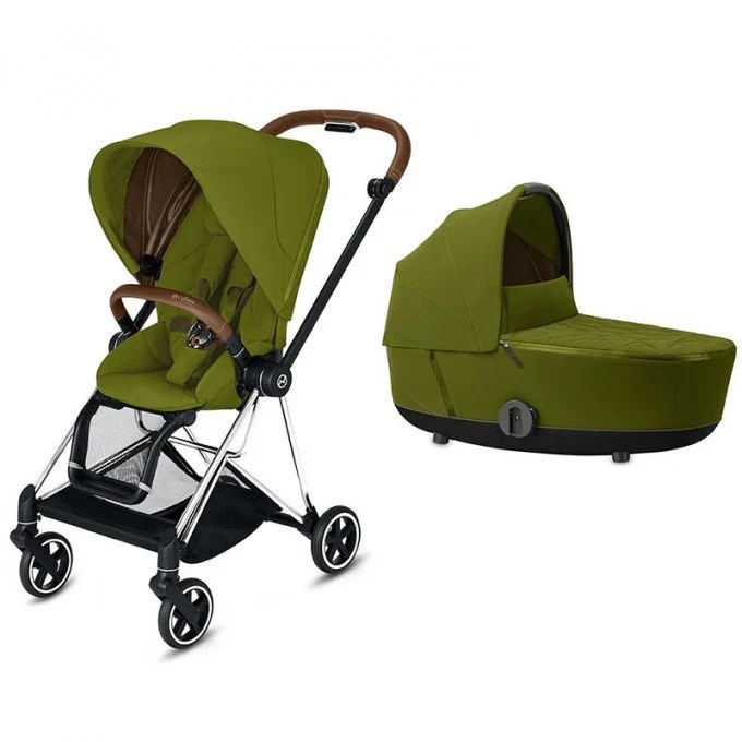 Cybex Mios Bebek Arabası Chrome Brown- Khaki Green+ Portbebe Orjinal