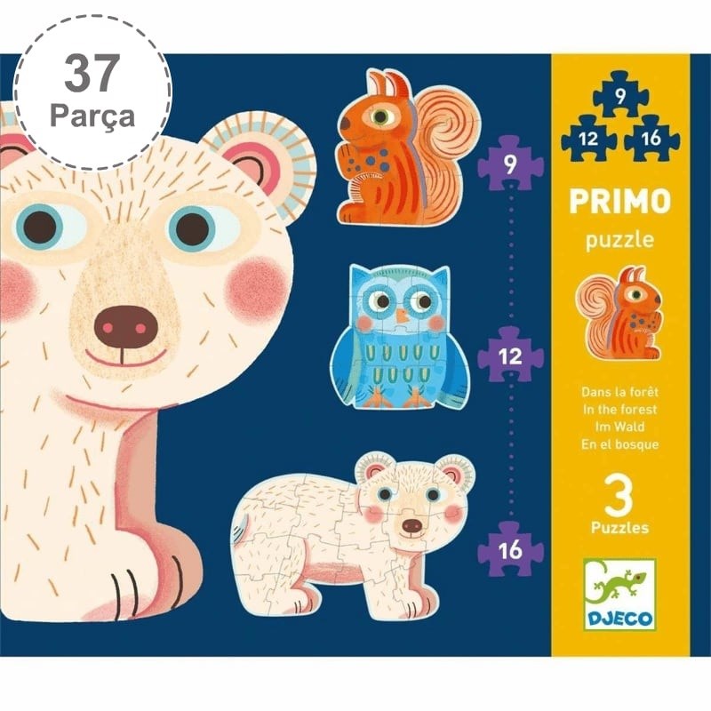Djeco İlerleyen Puzzle In The Forest 9,12,16 Pcs 24 Ay+ 