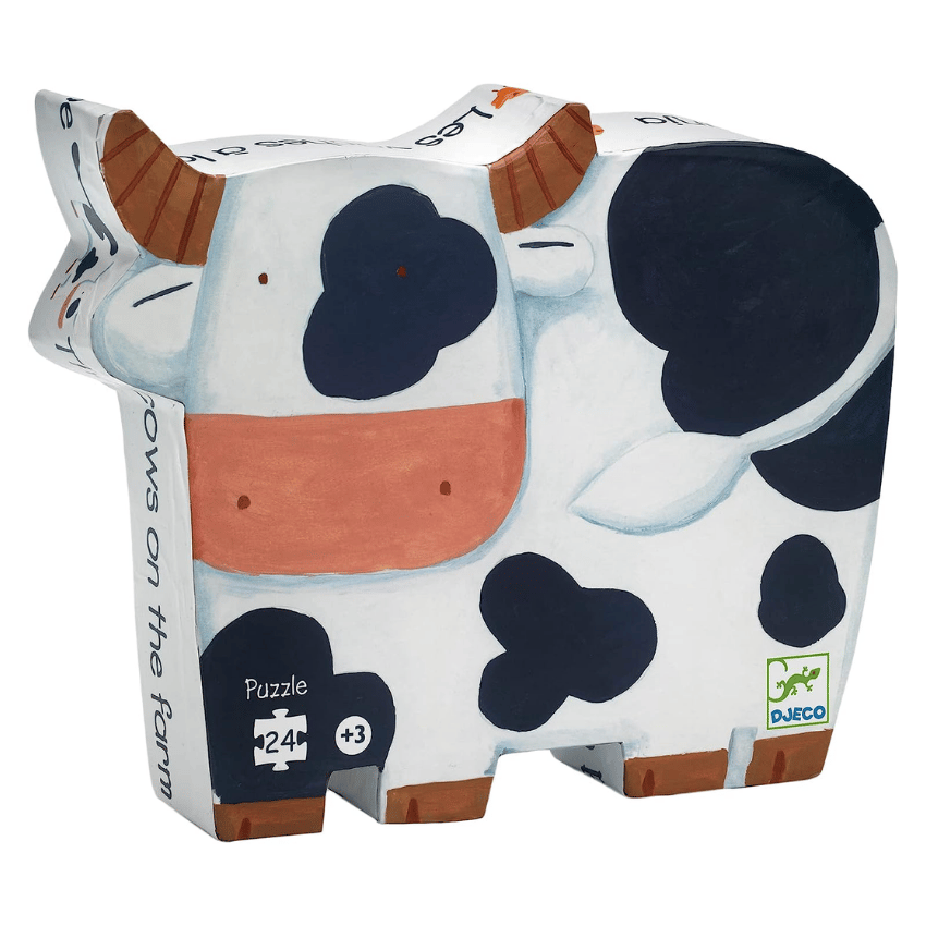 Djeco Dekoratif Puzzle 24 Parça - The Cows On The Farm 