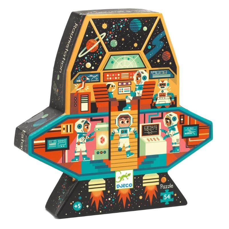 Djeco Dekoratif Puzzle 54 Parça - Space Station 