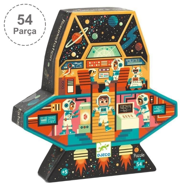 Djeco Dekoratif Puzzle 54 Parça - Space Station 