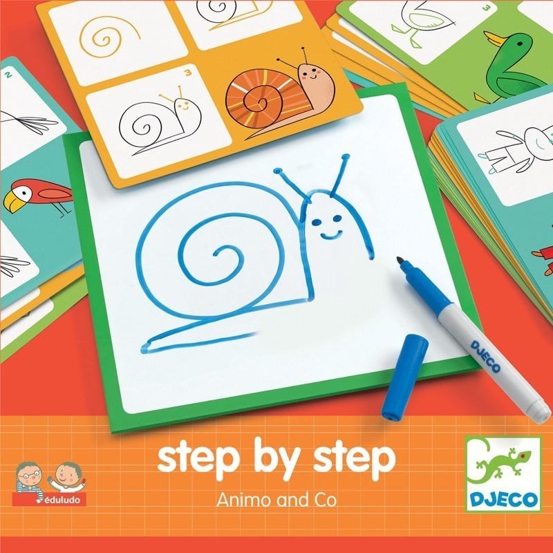 Djeco Adım Adım Çizim Oyunu - Animals And Co 