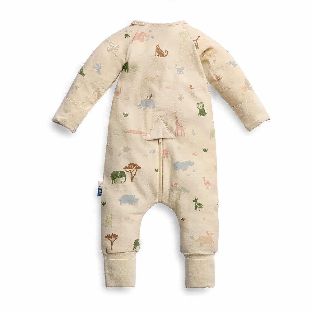 ErgoPouch Organik Pamuklu Patikli Pijama Tulum 0.2 TOG Savannah Krem