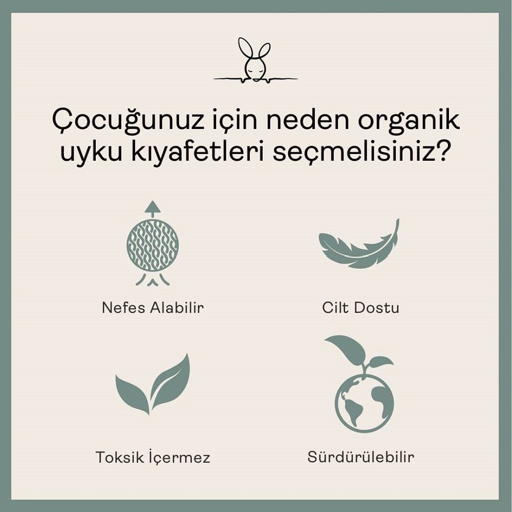 ErgoPouch Organik Pamuklu Patikli Pijama Tulum 0.2 TOG Willow Yeşil