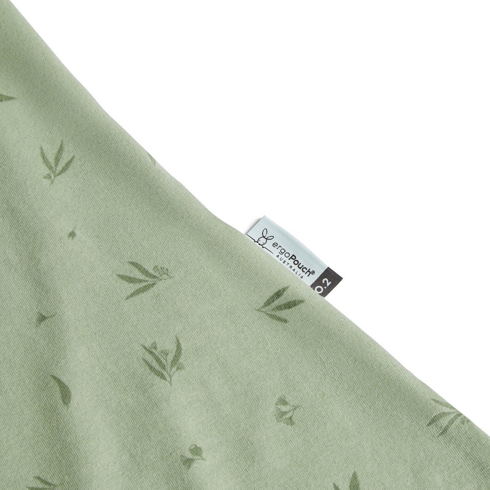 ErgoPouch Organik Pamuklu Patikli Pijama Tulum 0.2 TOG Willow Yeşil
