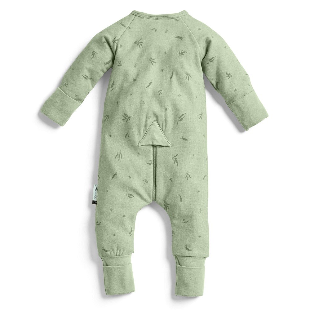 ErgoPouch Organik Pamuklu Patikli Pijama Tulum 0.2 TOG Willow Yeşil