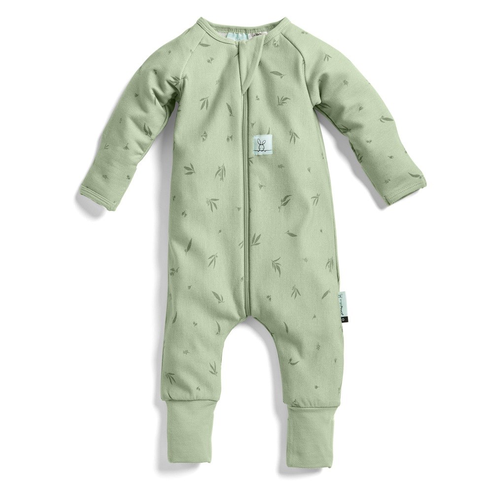 ErgoPouch Organik Pamuklu Patikli Pijama Tulum 0.2 TOG Willow Yeşil