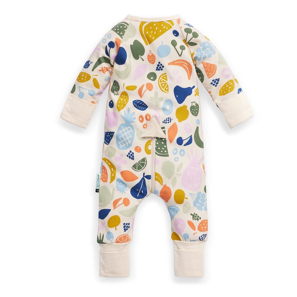 ErgoPouch Organik Pamuklu Patikli Pijama Tulum 1.0 TOG Fruit Salad Krem