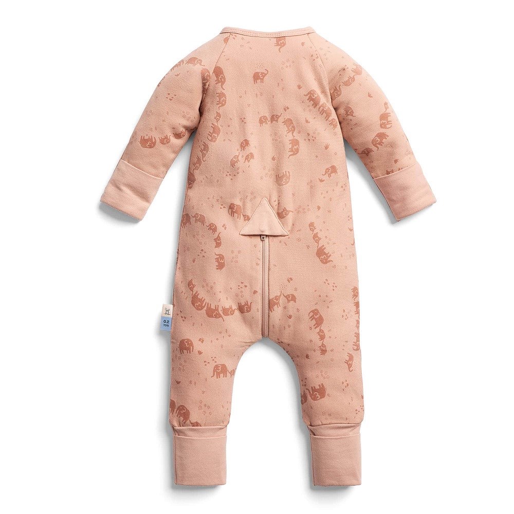 ErgoPouch Organik Pamuklu Patikli Pijama Tulum1.0 TOG Elephant Parade Pembe