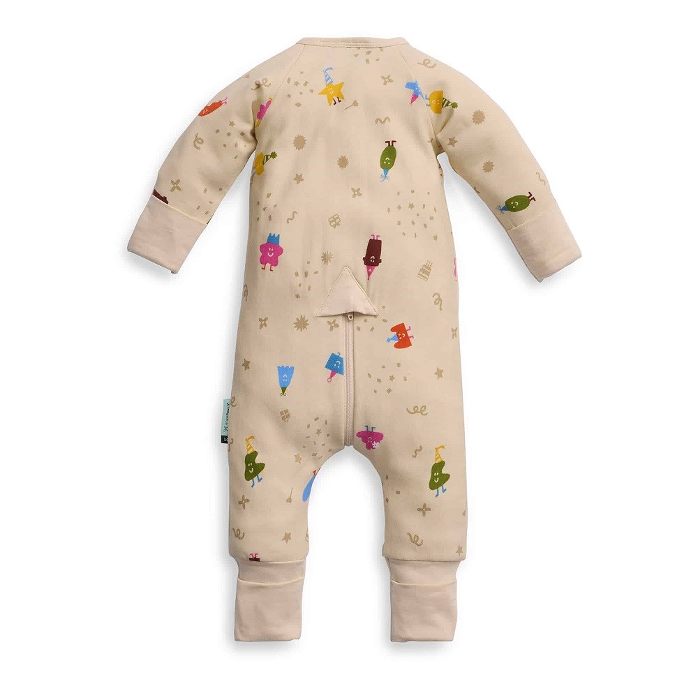ErgoPouch Organik Pamuklu Patikli Pijama Tulum1.0 TOG Birthday Blobs Krem